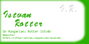 istvan rotter business card